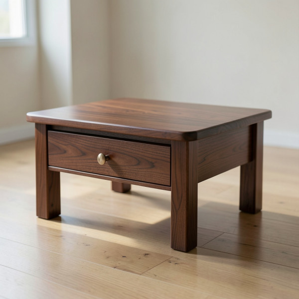 Custom Solid Wood Coffee Table with Storage