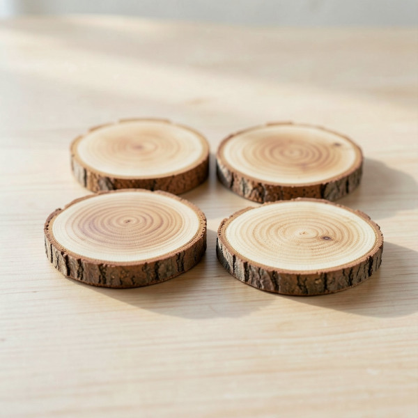 Rustic Wood Slice Coasters