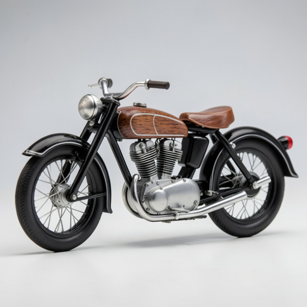 1/12 Scale Wooden Model of 1940 Indian Chief Motorcycle