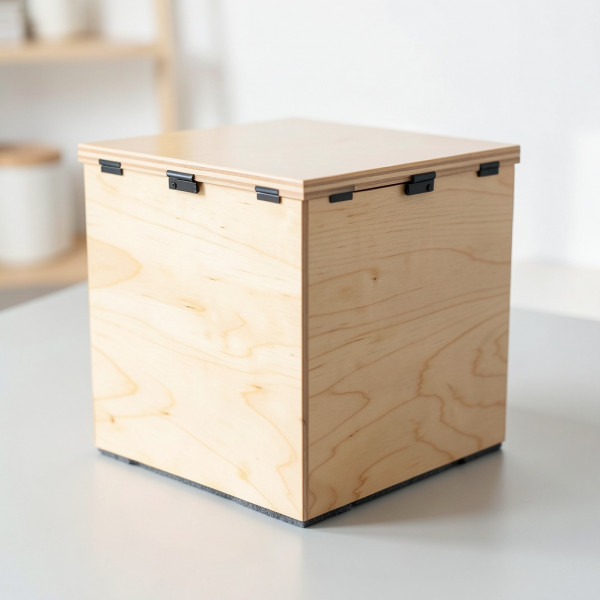 Simple Wooden Storage Stool