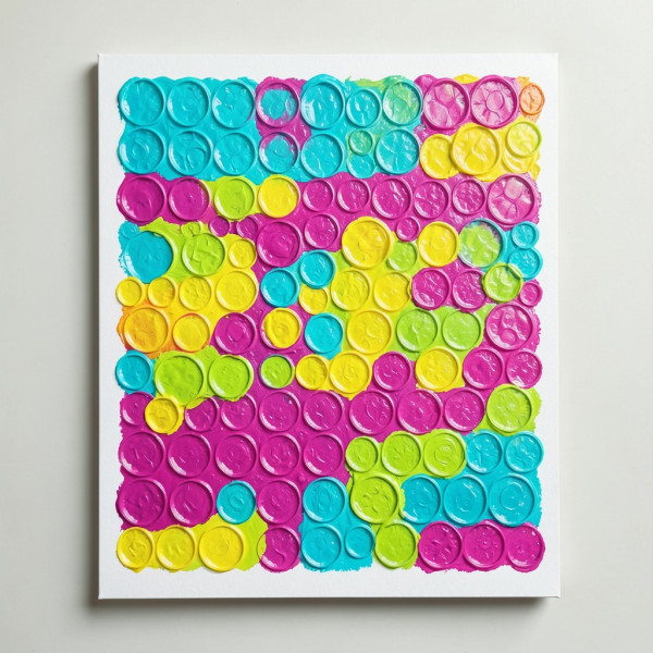 Bubble Wrap Print Painting