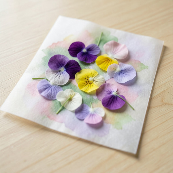 Edible Rice Paper Stationery with Floral Design
