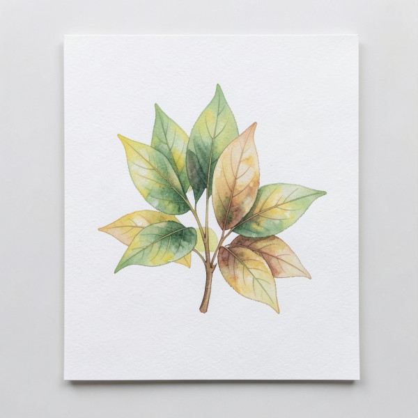 Watercolor Leaf Illustration