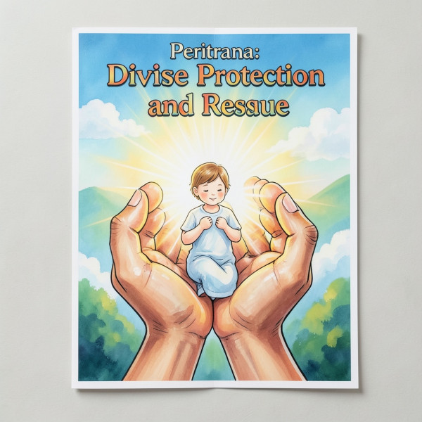 Colorful Poster of Peritrana: Divine Protection and Rescue