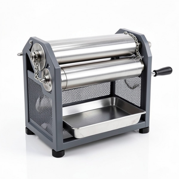 Manual Sugar Cane Juicer with Adjustable Rollers and Chain Drive