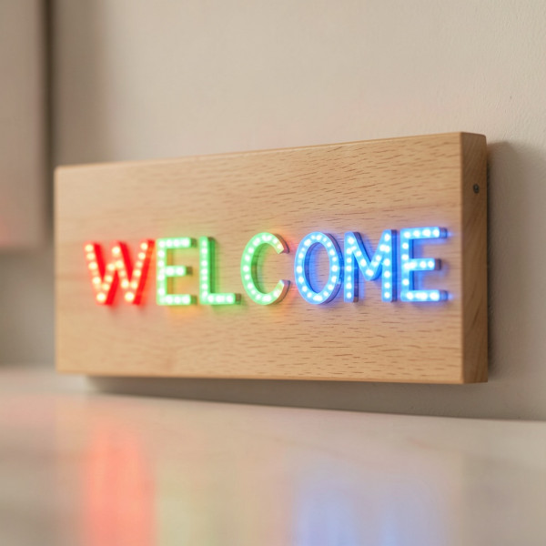 Smart LED Welcome Sign