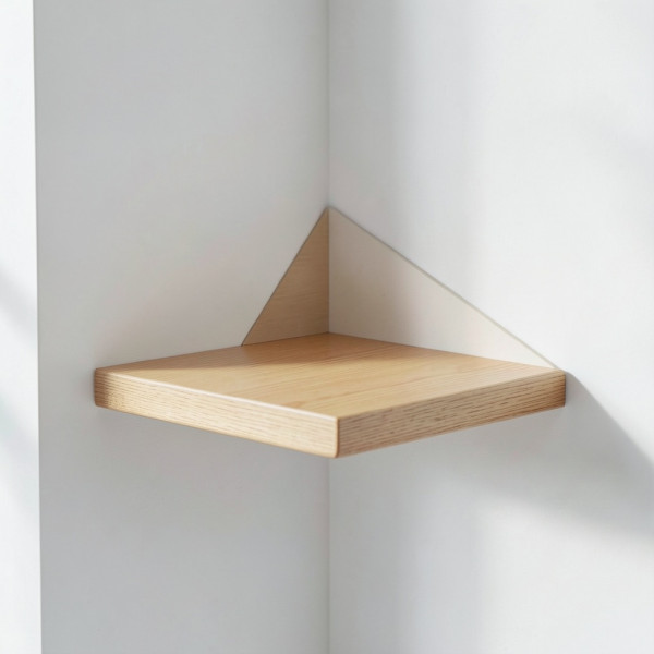 Simple Wooden Corner Shelf