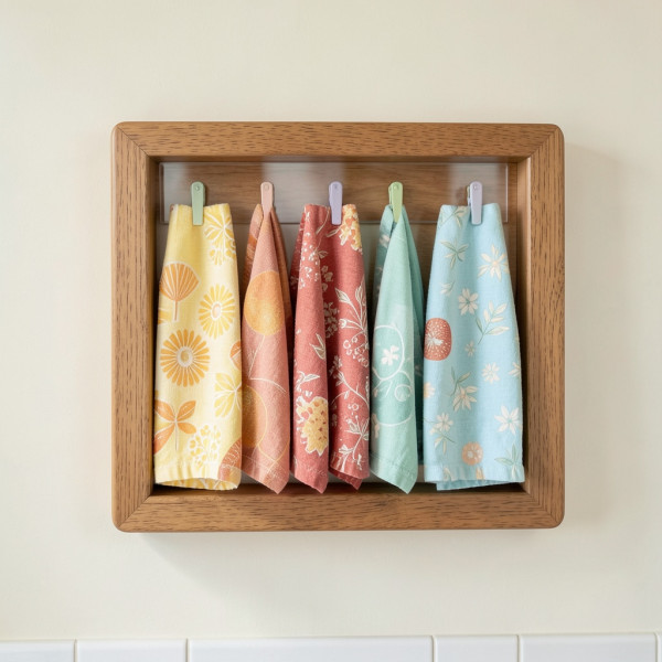 Retro Kitchen Towel Display Frame for Vintage Cruiser