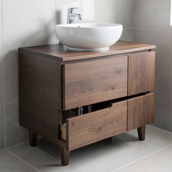 Transforming a Six-Drawer Dresser into a Bathroom Vanity with Vessel Sink