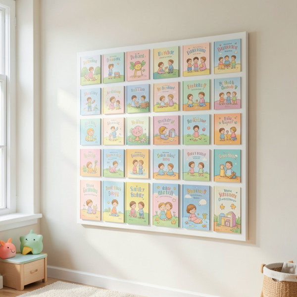 Children’s Book Page Wall Art Collage