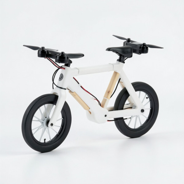 Hovering Mini Drone Model with Bike Design