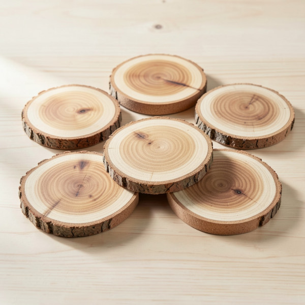 Rustic Wood Slice Coasters